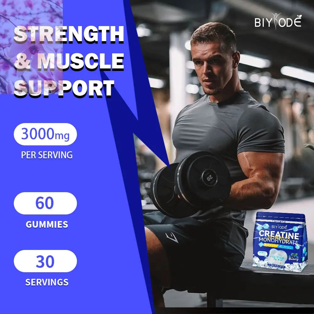 Factory Wholesale Creatine Monohydrate Gummies Herbal Supplement Strength And Endurance Enhancer 100 Percent Natural Vegan Friendly - Rooted Regenerative: Sustainable Foods for the Future