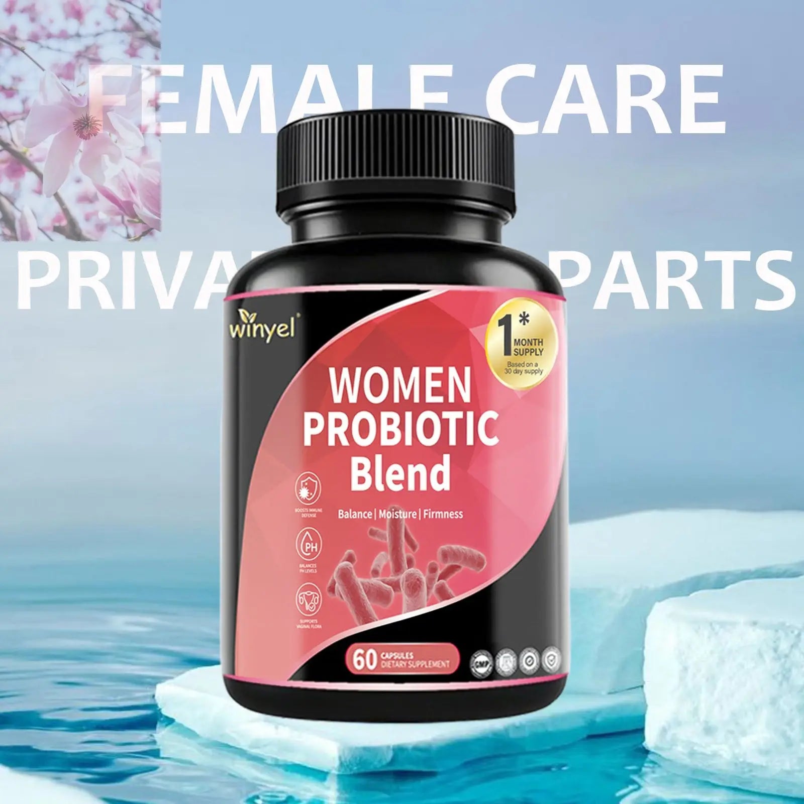 Women's Probiotics For Women PH Balance With Prebiotics, Lactobacillus Probiotic Blend And Herb Blend - Women's Health Supplement, 60 Count - Rooted Regenerative: Sustainable Foods for the Future