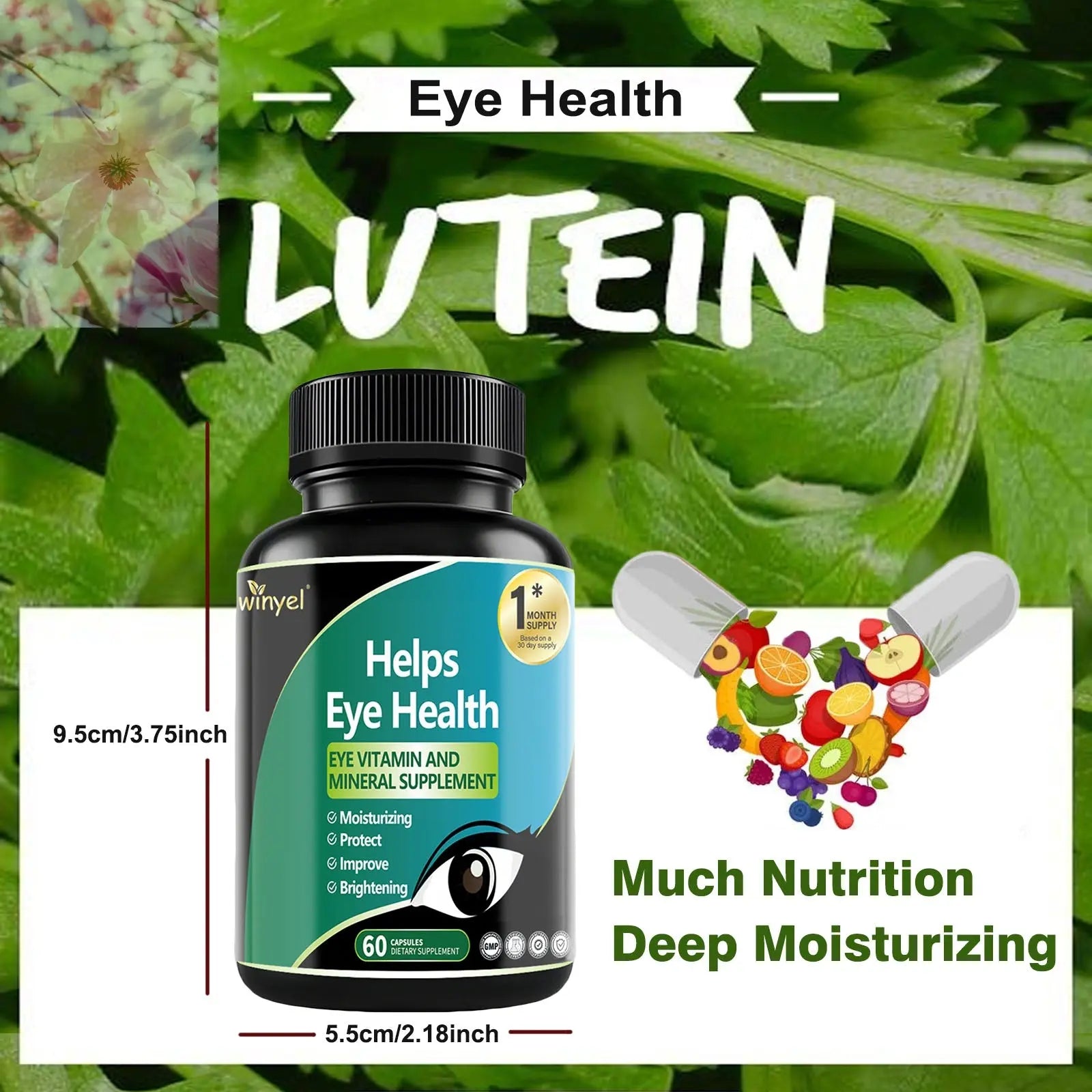 Lutein Eye Supplement - Vitamins, 30-Day Supply For Vision Clarity & Blue Light Protection, Retinal Health For Youngsters & Adults - Rooted Regenerative: Sustainable Foods for the Future
