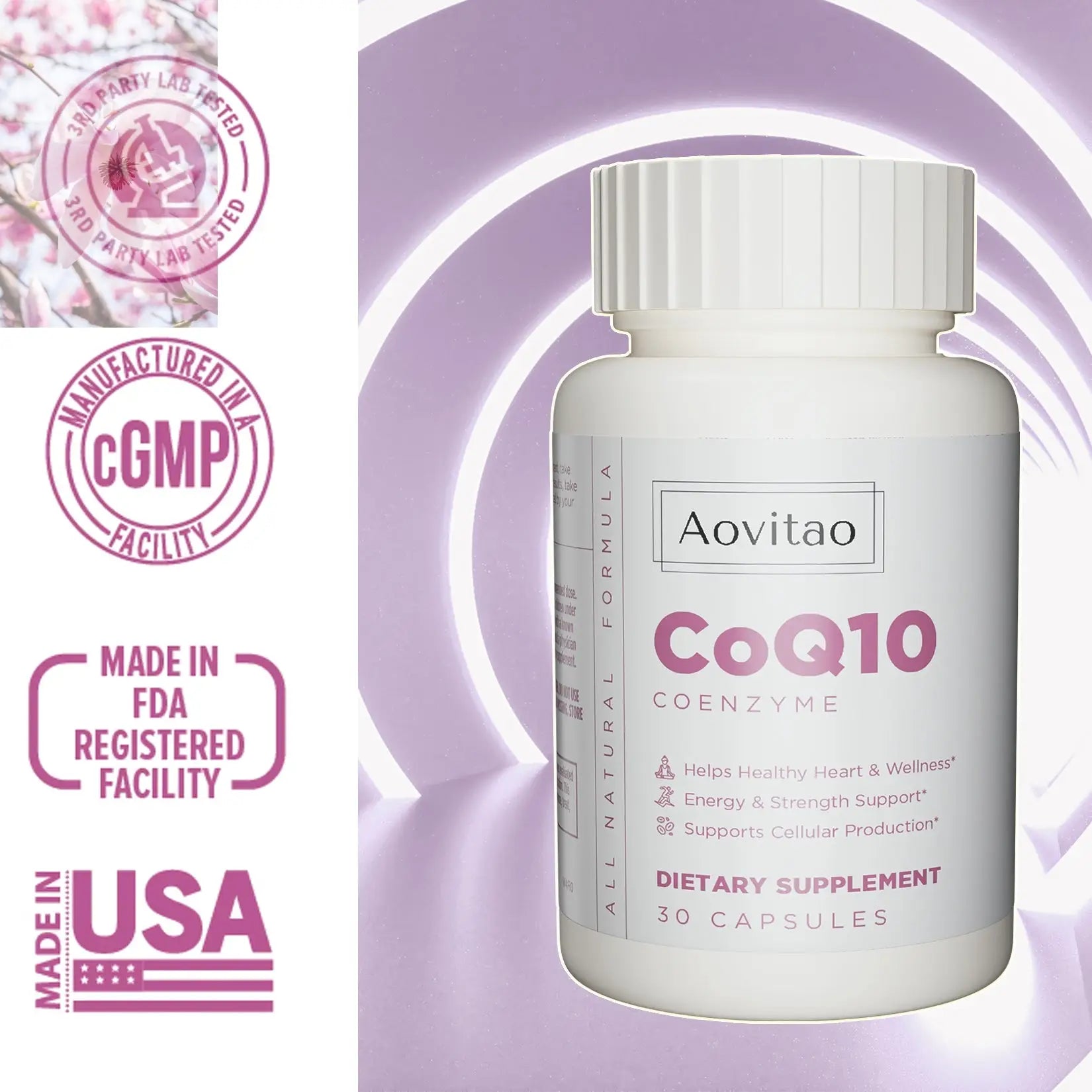 CoQ10 For Women Female Q10 Antioxidants Detox Menopause Immuse 200mg 30 Veg Non-GMO And Gluten Free Immune Supplement - Rooted Regenerative: Sustainable Foods for the Future
