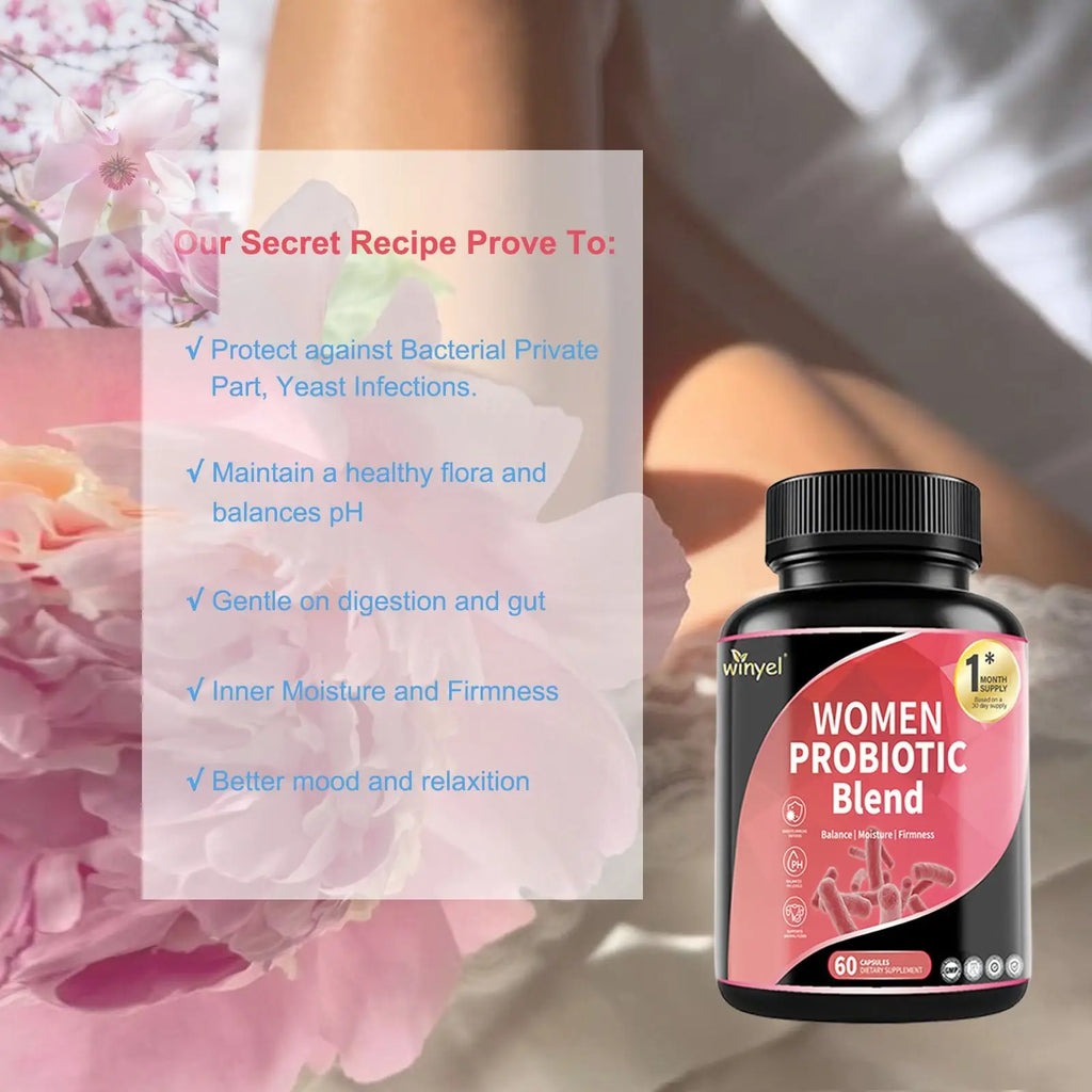 Women's Probiotics For Women PH Balance With Prebiotics, Lactobacillus Probiotic Blend And Herb Blend - Women's Health Supplement, 60 Count - Rooted Regenerative: Sustainable Foods for the Future