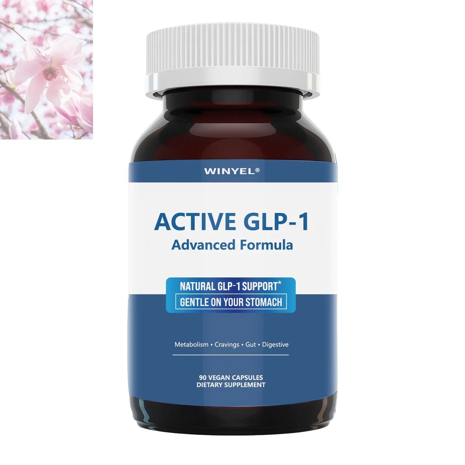 GLP-1 Supplement Support, Natural Formula, GLP-1 Production - 1 Capsule For Balanced Appetite  Metabolic Wellness Daily 90 Servings - Rooted Regenerative: Sustainable Foods for the Future