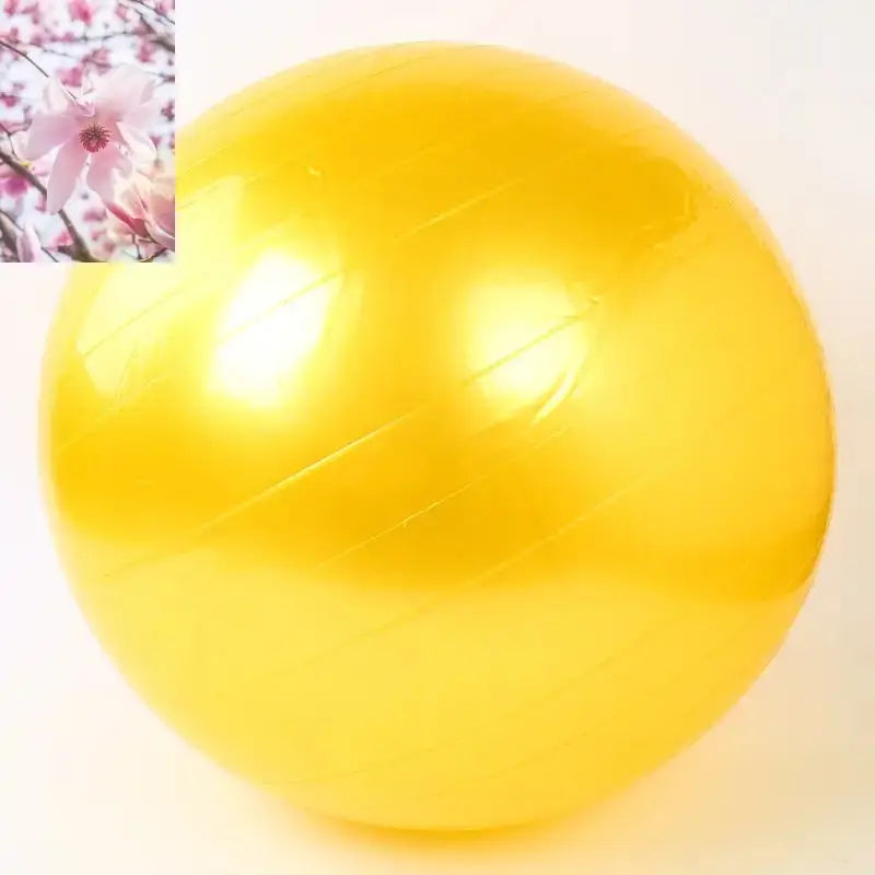 Yoga Ball Fitness Beginner Children Exercise More Gymnastics Glossy Ball - Rooted Regenerative: Sustainable Foods for the Future Rooted & Regenerative: Sustainable Foods for the Future Yellow / 85CM