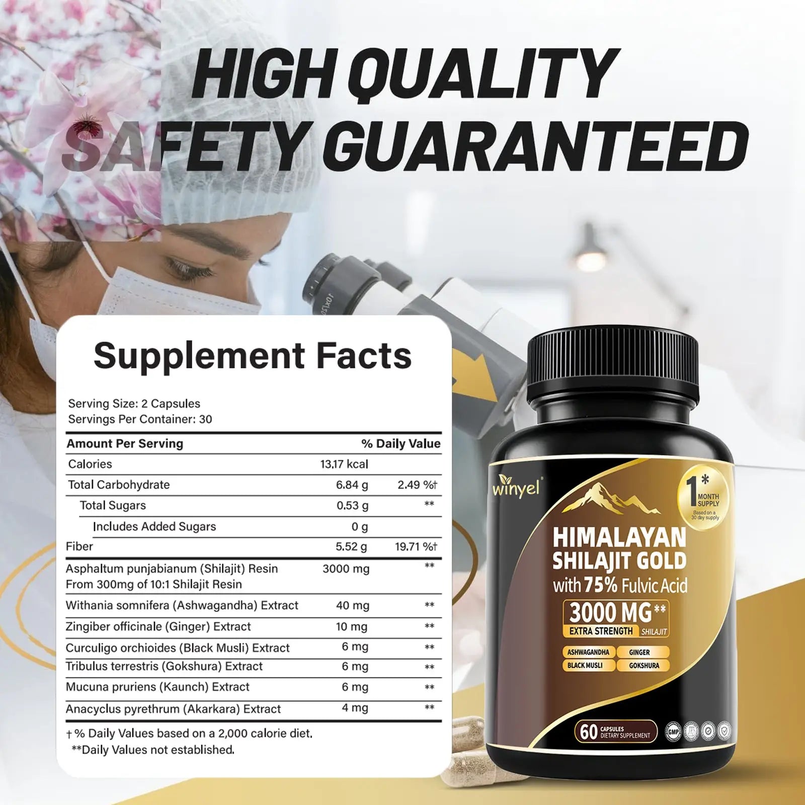Shilajit Capsules, Ashwagandha, Gokshura, 85 Trace Minerals, High Potency Gold Grade Himalayan Shilajit Supplements, 60 Capsules For Women And Men - Rooted & Regenerative: Sustainable Foods for the Future Rooted & Regenerative: Sustainable Foods for the Future Health & Welness