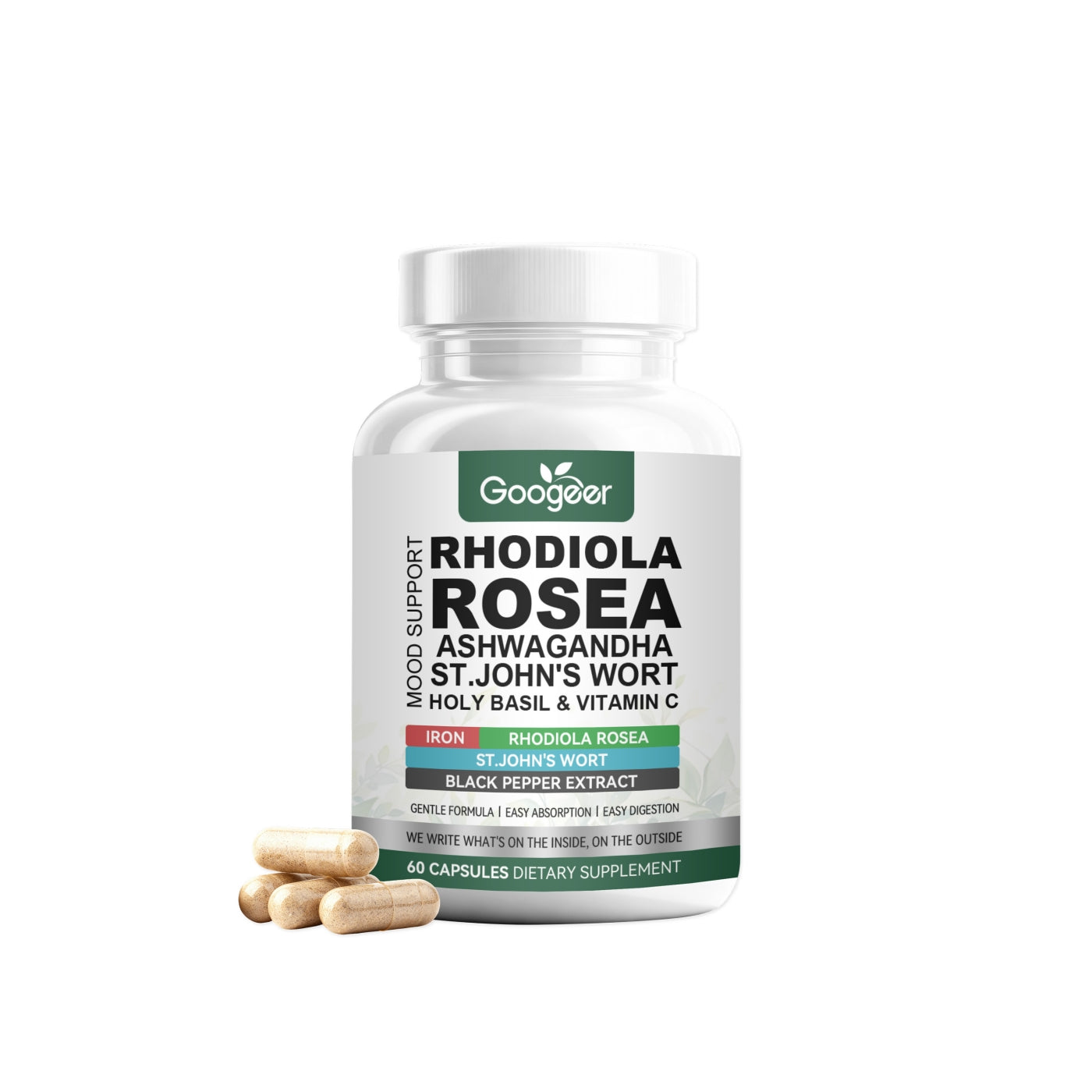 Stress-relieving Health Support Capsule vitamin C, iron - Rooted Regenerative: Sustainable Foods for the Future Rooted & Regenerative: Sustainable Foods for the Future Health & Welness 60capsules Health & Welness 60capsules
