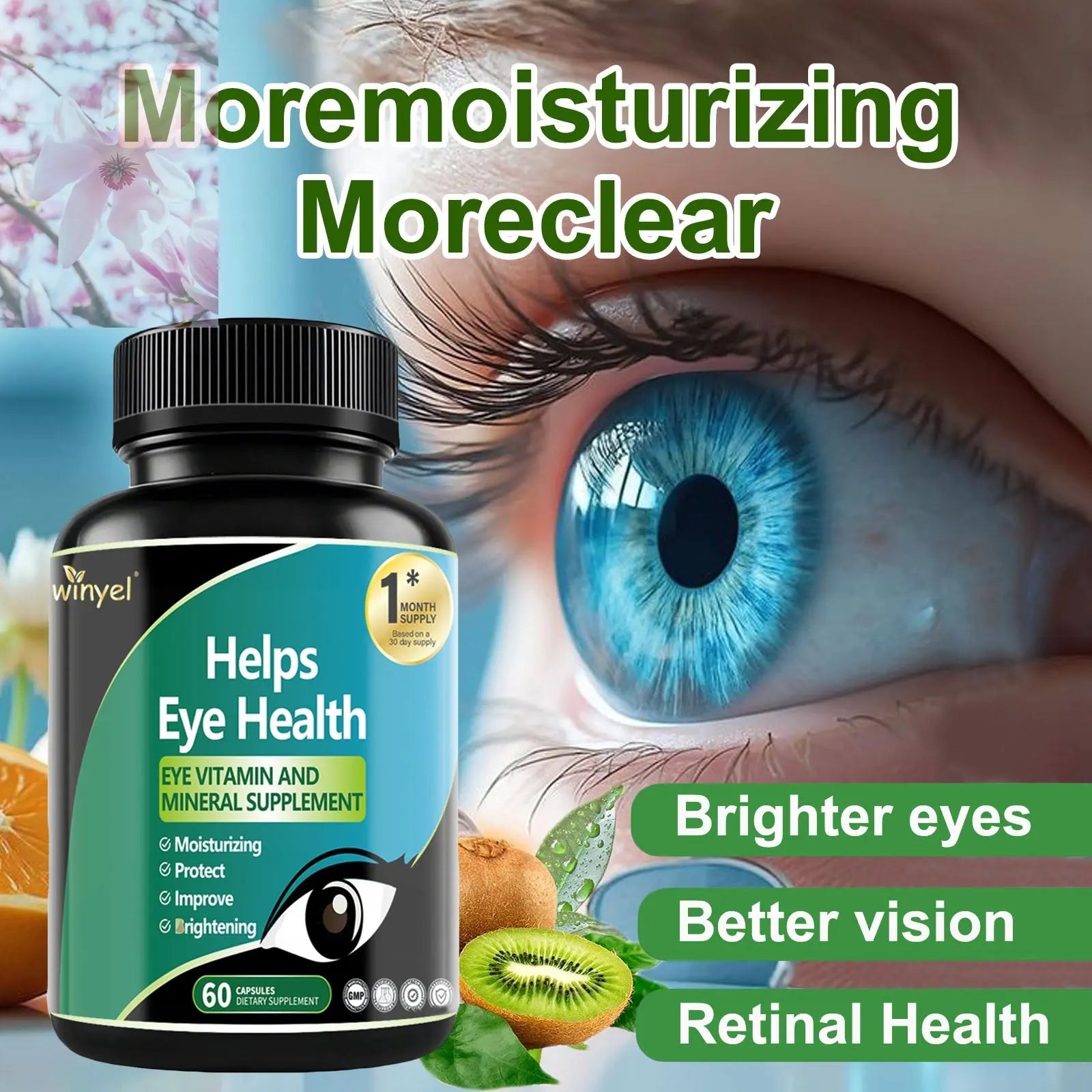 Lutein Eye Supplement - Vitamins, 30-Day Supply For Vision Clarity & Blue Light Protection, Retinal Health For Youngsters & Adults - Rooted Regenerative: Sustainable Foods for the Future