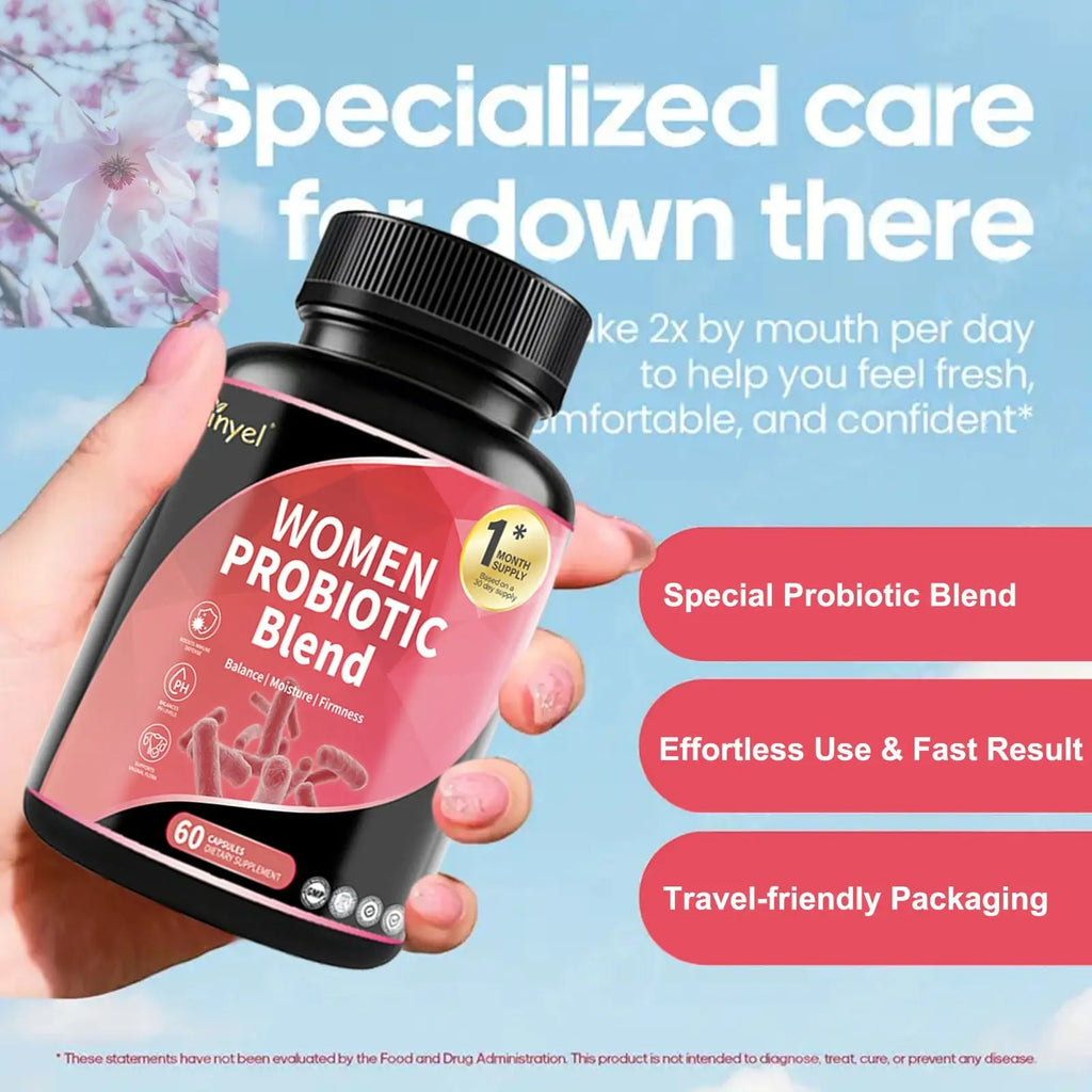 Women's Probiotics For Women PH Balance With Prebiotics, Lactobacillus Probiotic Blend And Herb Blend - Women's Health Supplement, 60 Count - Rooted Regenerative: Sustainable Foods for the Future