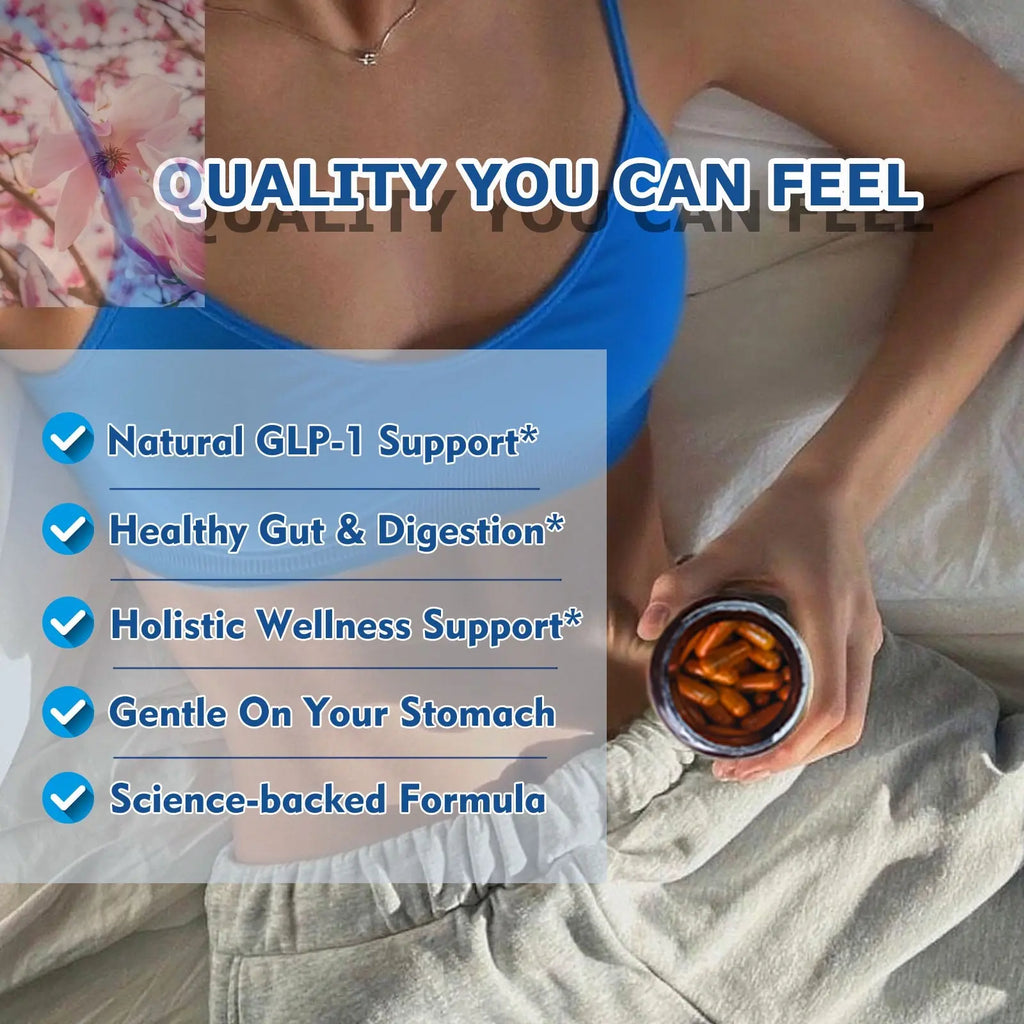 GLP-1 Supplement Support, Natural Formula, GLP-1 Production - 1 Capsule For Balanced Appetite  Metabolic Wellness Daily 90 Servings - Rooted Regenerative: Sustainable Foods for the Future