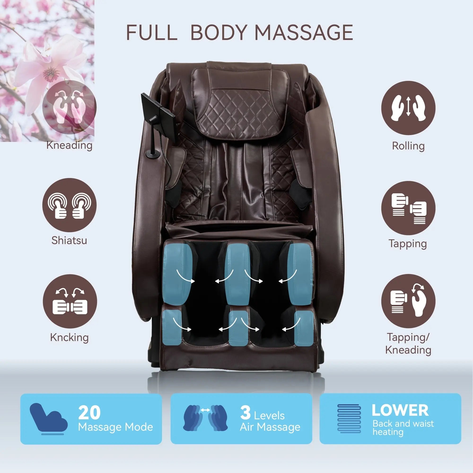 Massage Chairs  Full Body Massage Recliner With Foot Roller,Airbag Massage SL Track, Zero Gravity, Bluetooth Speaker,Brown - Rooted Regenerative: Sustainable Foods for the Future