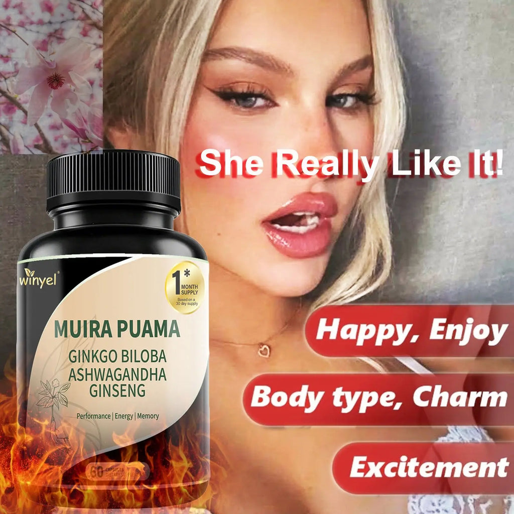 Muira Puama Ginseng Ashwagandha Ginkgo Tribulus  Herbal Supplements  Unleash Your Potential Through Our Pills  Dietary Supplements, Help Promote An Active And Healthy Lifestyle  60 Capsules - Rooted Regenerative: Sustainable Foods for the Future