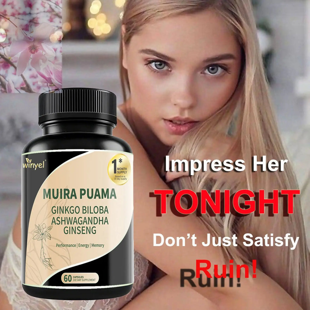 Muira Puama Ginseng Ashwagandha Ginkgo Tribulus  Herbal Supplements  Unleash Your Potential Through Our Pills  Dietary Supplements, Help Promote An Active And Healthy Lifestyle  60 Capsules - Rooted Regenerative: Sustainable Foods for the Future
