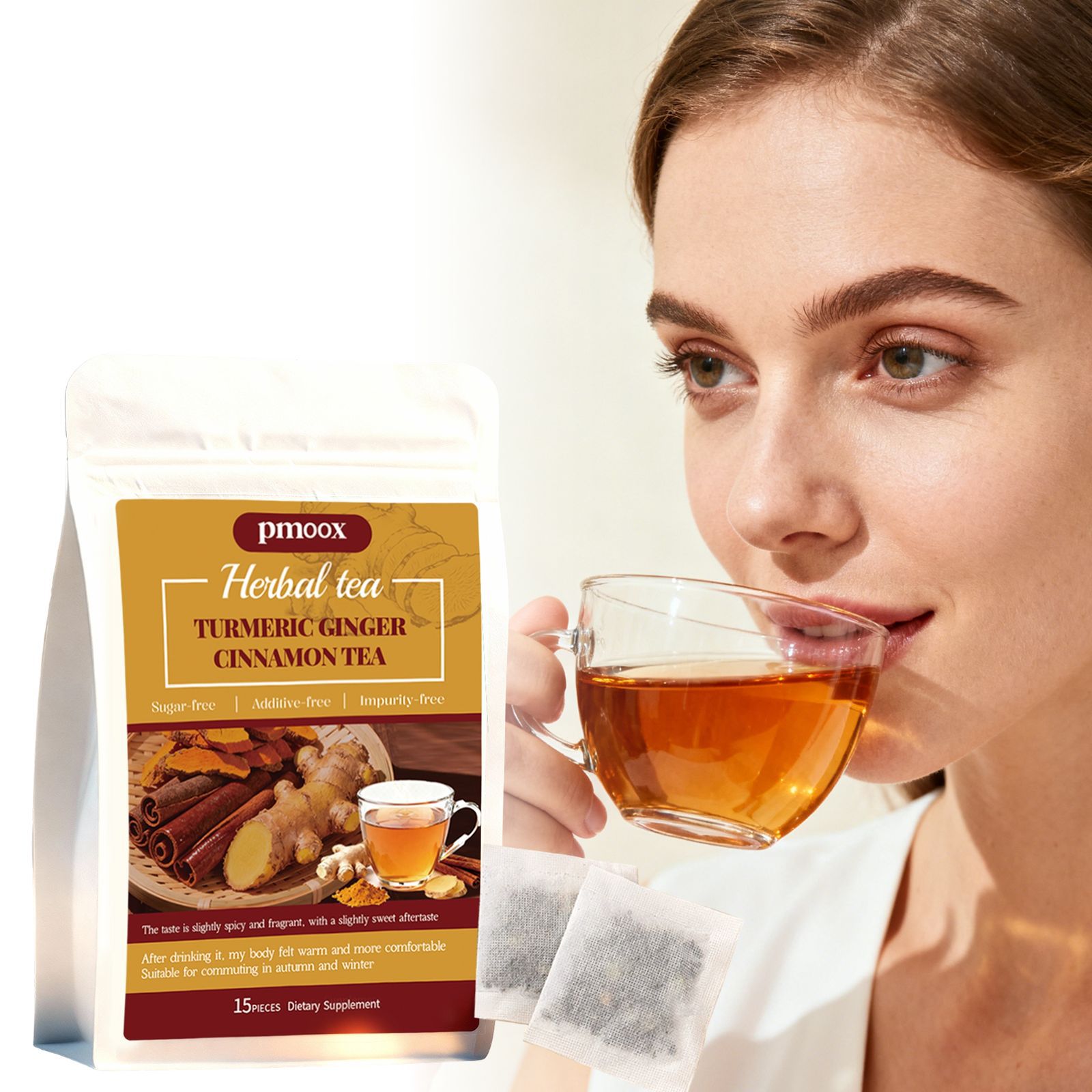 Turmeric Cinnamon Warm Health Tea Herbal - Rooted Regenerative: Sustainable Foods for the Future