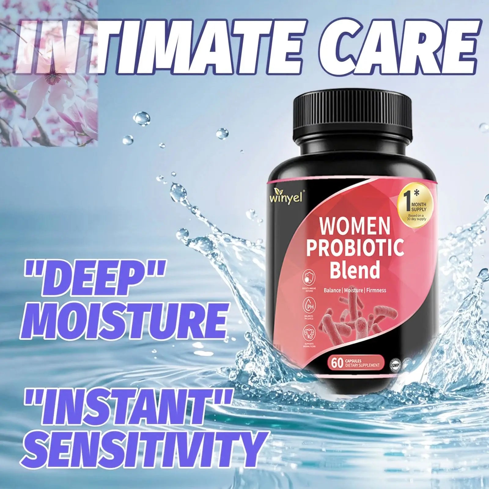 Women's Probiotics For Women PH Balance With Prebiotics, Lactobacillus Probiotic Blend And Herb Blend - Women's Health Supplement, 60 Count - Rooted Regenerative: Sustainable Foods for the Future