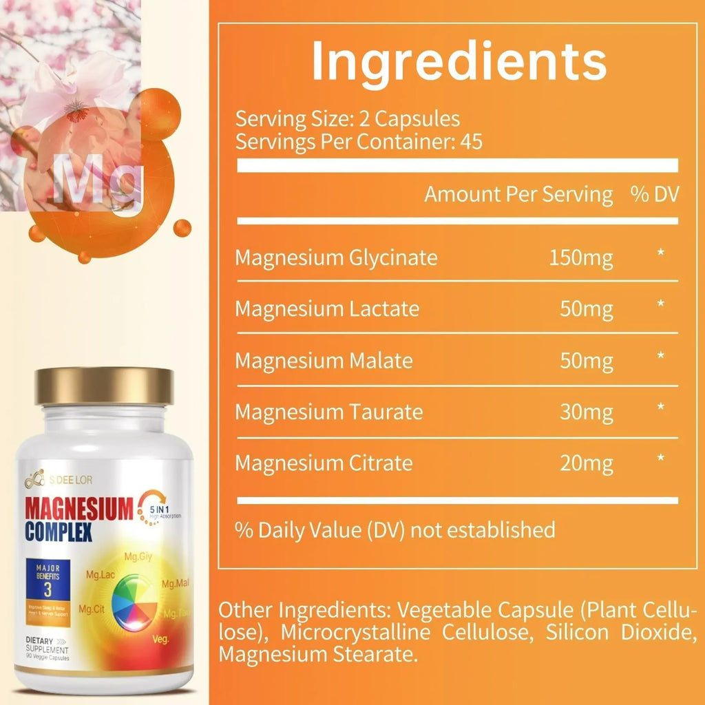 Magnesium Glycinate Malate Vitamin D3 Vegan Formula Supports Bone Health Highly Absorbable Chelated Product - Rooted Regenerative: Sustainable Foods for the Future