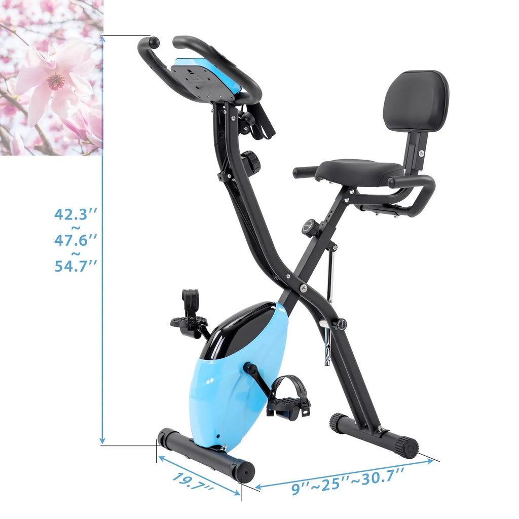 Folding Exercise Bike Fitness Upright And Recumbent X-Bike With 10-Level Resistance - Rooted Regenerative: Sustainable Foods for the Future