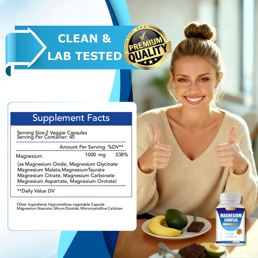 MAGNESIUM COMPLEX Wellness Capsules With Malate & Glycinate And 8 ELEMENTAL MAGNESIUM, Supports Health 90 Capsules, Dietary Supplement. Rooted & Regenerative: Sustainable Foods for the Future Rooted & Regenerative: Sustainable Foods for the Future Health & Welness Rooted Regenerative: Sustainable Foods for the Future