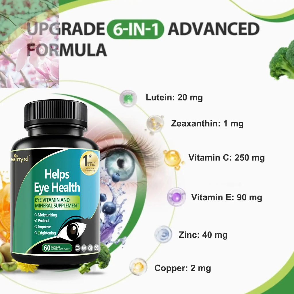 Lutein Eye Supplement - Vitamins, 30-Day Supply For Vision Clarity & Blue Light Protection, Retinal Health For Youngsters & Adults - Rooted Regenerative: Sustainable Foods for the Future