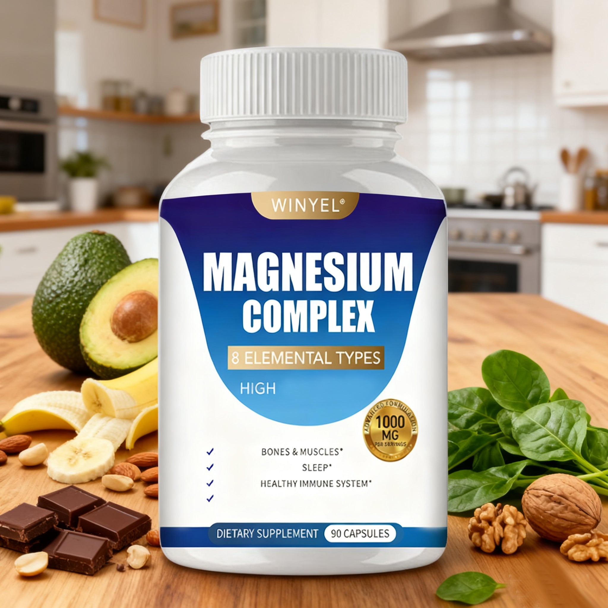 MAGNESIUM COMPLEX Wellness Capsules With Malate & Glycinate And 8 ELEMENTAL MAGNESIUM, Supports Health 90 Capsules, Dietary Supplement. Rooted & Regenerative: Sustainable Foods for the Future Rooted & Regenerative: Sustainable Foods for the Future Health & Welness Rooted Regenerative: Sustainable Foods for the Future