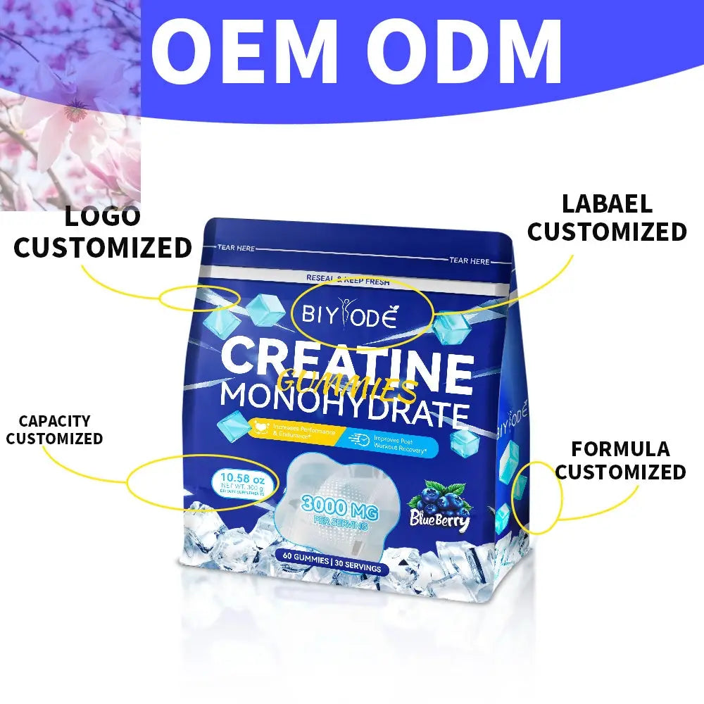 Factory Wholesale Creatine Monohydrate Gummies Herbal Supplement Strength And Endurance Enhancer 100 Percent Natural Vegan Friendly - Rooted Regenerative: Sustainable Foods for the Future