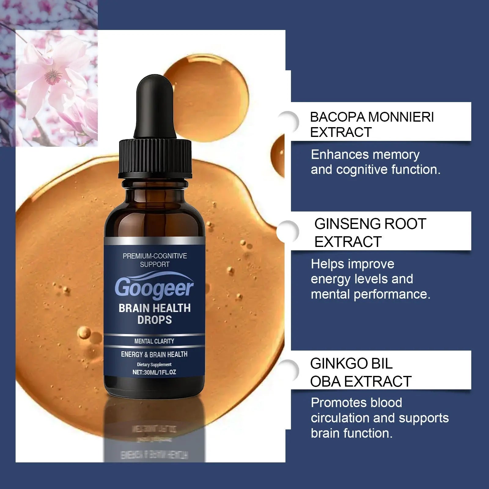 Googeer Brain Health Drops Body Treatment - Rooted Regenerative: Sustainable Foods for the Future